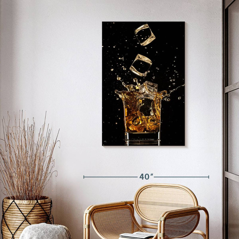 Sur toile, H 26 po x l 39 po x P 1,25 po