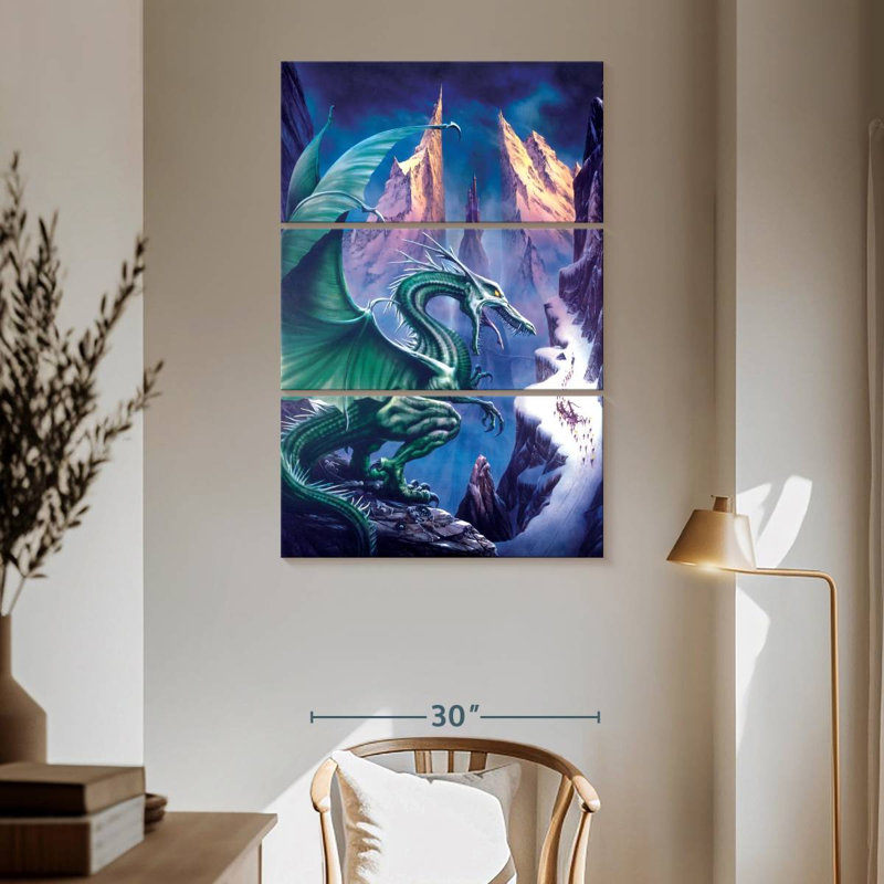 Kelan, dragon du Nord, H 65 po x l 42 po
