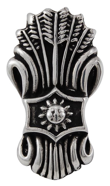 Poignée fantaisie Sforza 1,125 po, Argent antique