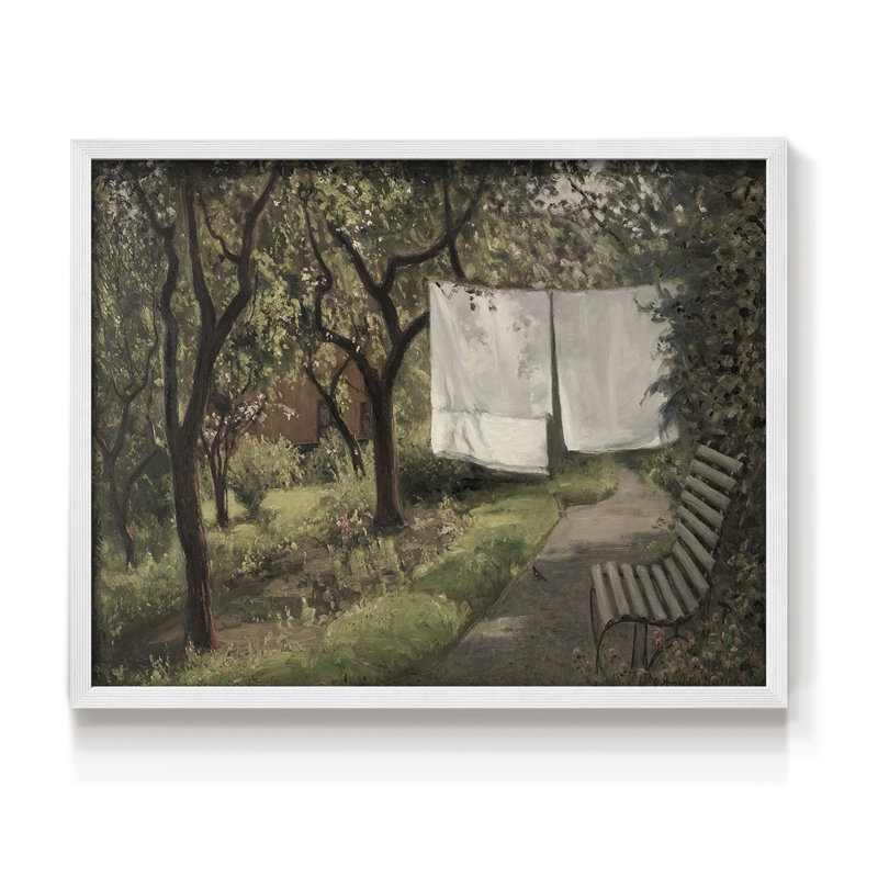 Paysages rétro-Cccxi-impression encadrée - réversible, H 8 po x l 10 po, Blanc