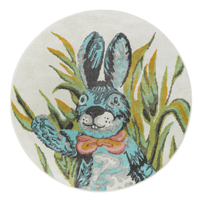 Unique Loom Bunny Whimsy Kids Rug
