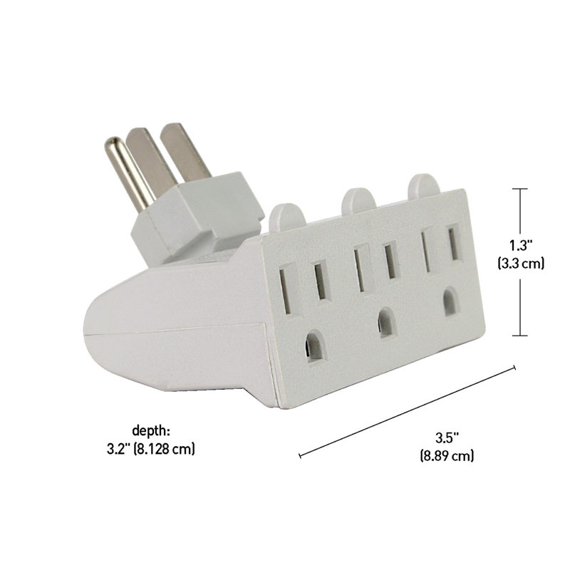 Triplex Outlet Globe Electric Company 15-Amp Standard Tamper Resistant Triplex Outlet ...