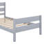 Structure de lit simple avec tête de lit simple et pied de lit, lit plateforme en bois sans sommier