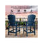Ensemble de 2 tabourets de bar d'extérieur en polyuréthane recyclé avec plateau de connexion et chaises hautes Adirondack