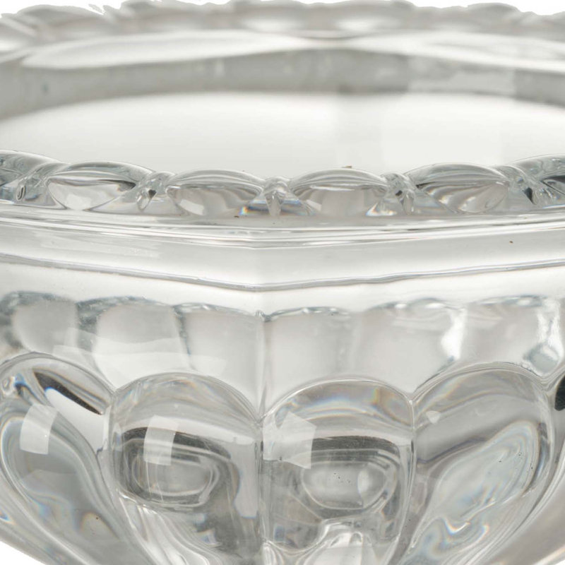 Bol décoratif en cristal, H 8 po x l 10 po x P 10 po