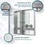 Charnière gauche AQUADOM Royale l 24 po x H 30 po x P 5 po, armoire à pharmacie avec prises électriques, désembueur, miroir grossissant 3X à DEL réglable-100930507