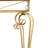 35.4'' Half Moon Metal Sofa Console Table with Ornate Scroll Legs