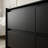Modern Minimalist Double Dresser with Drawer Black-1413227286-1415329514