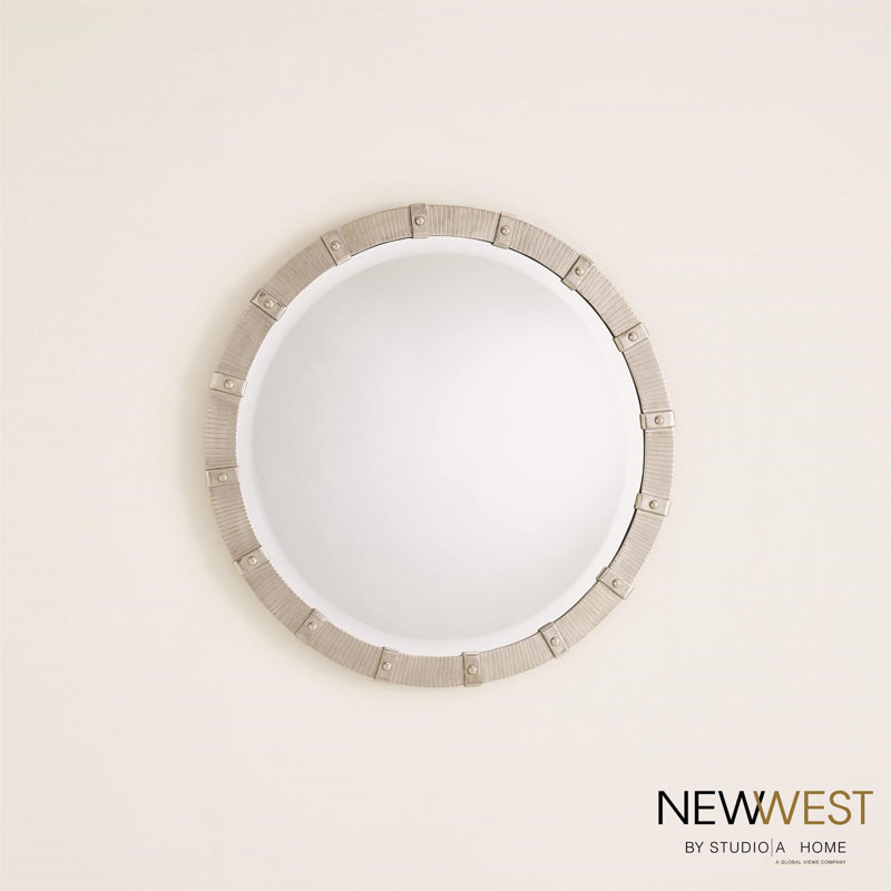 Galleon Mirror-Nickel, 29.5" H x 29.5" W