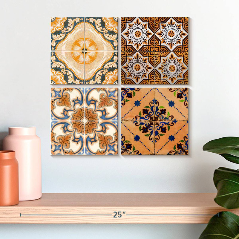 Kerner Neutral Mosaic Tiles, 74" H x 74" W