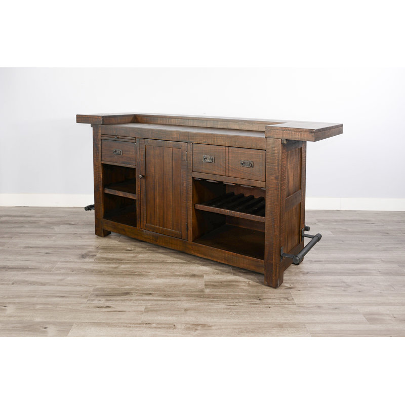 Gridley 80'' Home Bar, Dark Brown