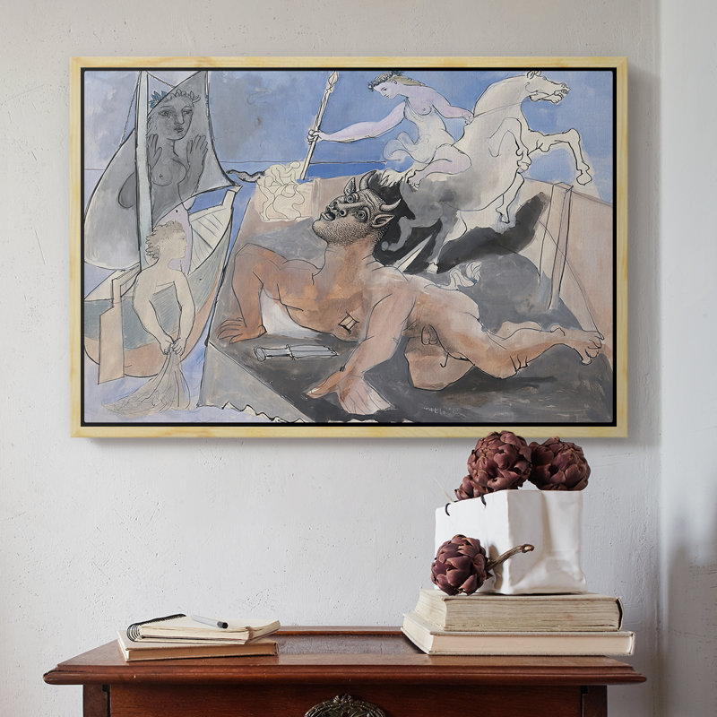 Composition with Minotaur, 1936 - Pablo Picasso, toile tendue avec châssis, 16 x 24, Naturel