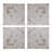 S/4 Distressed Wooden Square Wall Panels, 17.5X17.5"