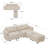 Alyciana U-Shaped Upholstered Sectional Couch Apartment Modular Sofa with Storage Ottoman-1242421094