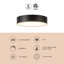 Musa 6-in Black dimmable LED Flush Mount-725467727