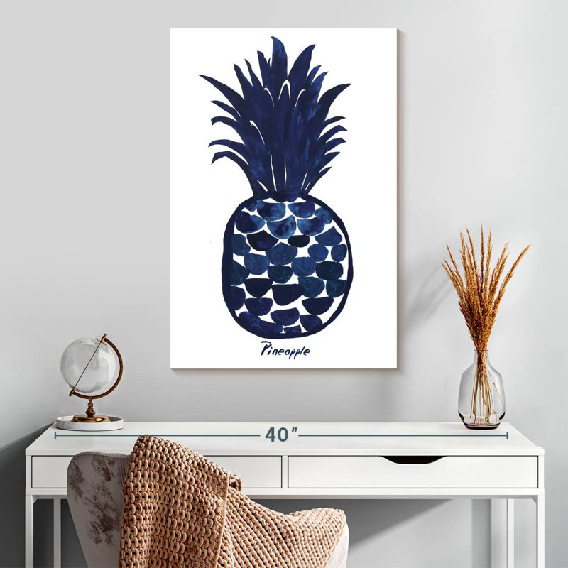 Yarlin Indigo Pineapple, 30" H x 20" W