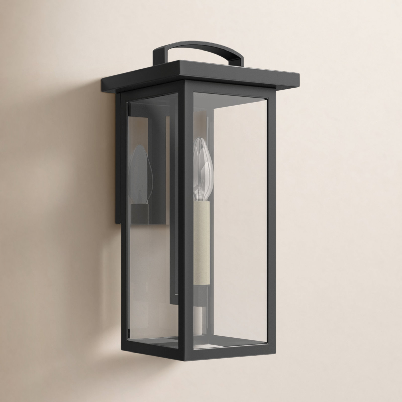 Brookstead Single Light Outdoor Wall Light, Textured Black, 14" H x 6.5" W x 6.5" D