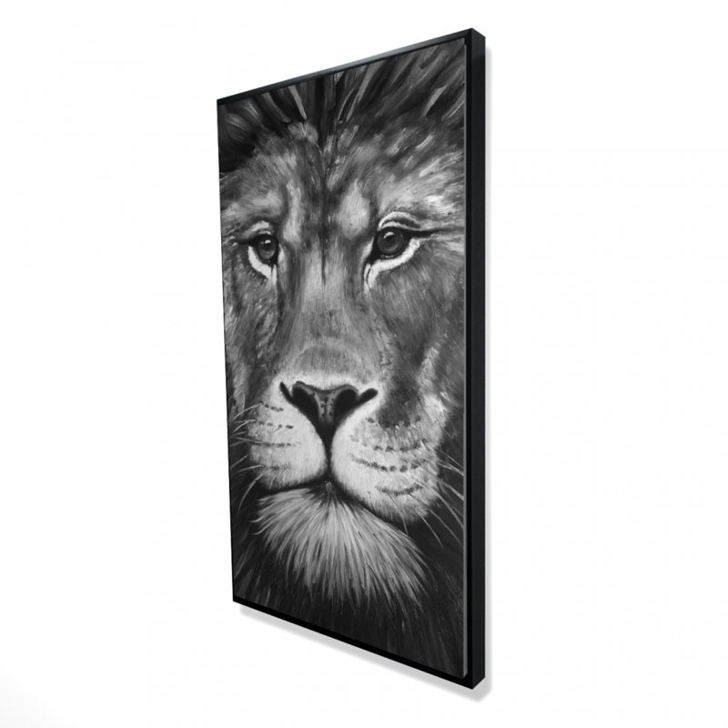 Portrait de lion - Toile encadrée pour la décoration de salon | Home Art