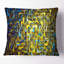 Motif fractal aquarelle doré - coussin imprimé abstrait-30615846-30615849