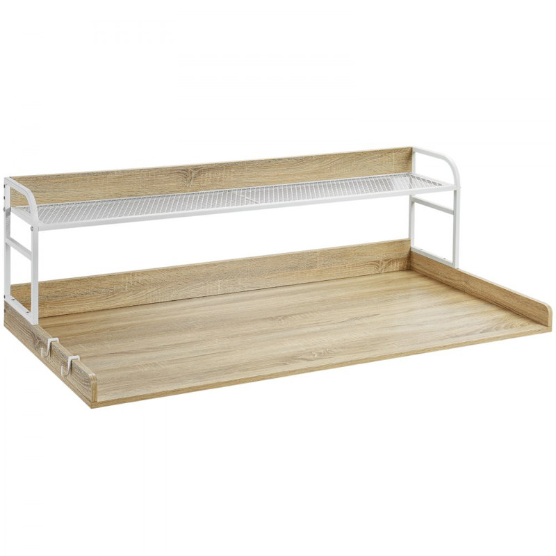Washer Dryer Countertop with Shelf 54"x27" Wooden Washer Dryer Cover, Oak