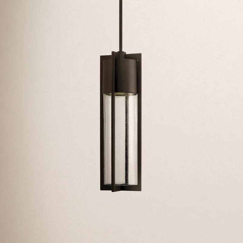 Luminaire suspendu d'extérieur 1 lumière Bandit, Bronze Buckeye, H 21,75 po x l 6,25 po, Médium