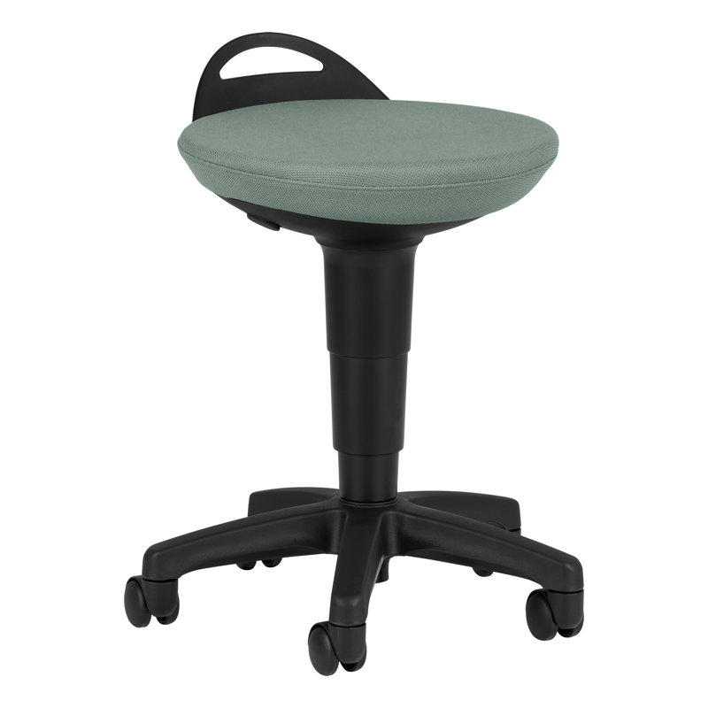 Tabouret roulant à hauteur réglable , Denim délavé