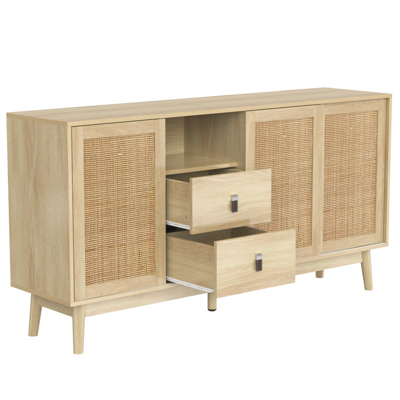 Anastasas 155cm Sideboard, Brown, white and pink