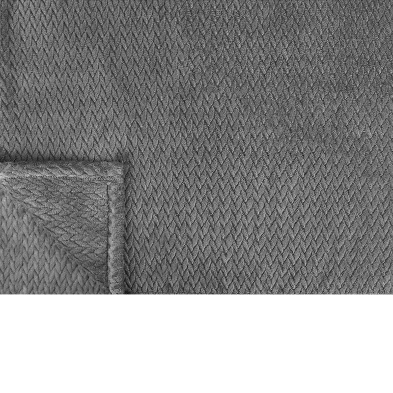 Couverture décorative légère et luxueuse, Gris anthracite, 50 po x 60 po
