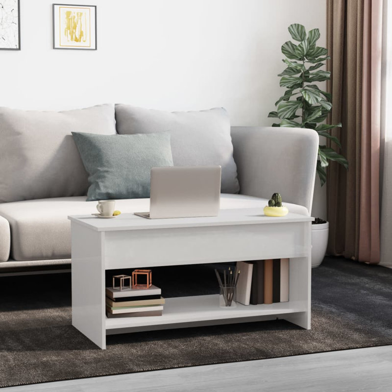 Jarosłav Frame Coffee Table with Storage, Off-White