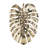 24.8X17.3X2" Aluminum Gold Leaf Wall Hanging - Stylish Artwork Modern Art Piece