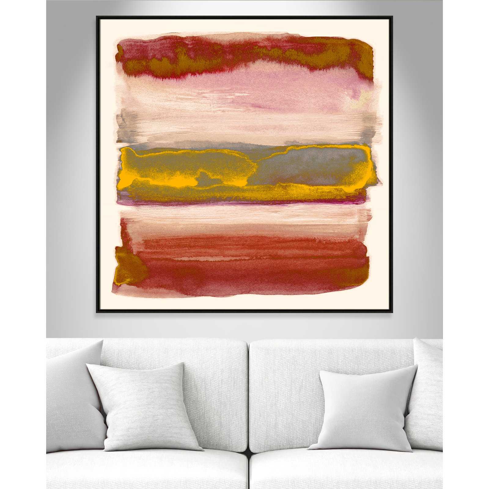 Yellow Sky II Print by Nan, Espresso, 46.5" H x 46.5" W