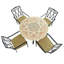 Montpellier Mosaic Dining Table with 4 ASCOT Chairs Garden Set