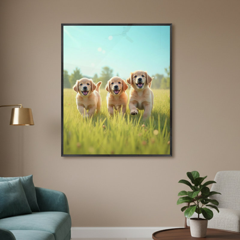 Single Picture Frame LED Illuminated Wall Art Wall Art on Glass / Aluminium, 60 cm H x 50 cm W