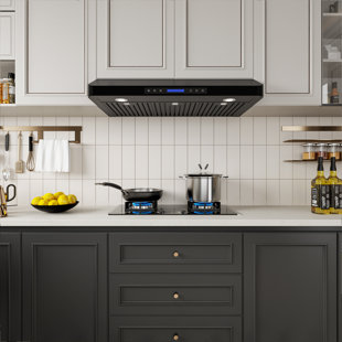 42 inch 900 CFM Ducted Under Cabinet Range Hood 4 Speed Quiet Stainless Steel Remote and Touch Panel Control with LED Lights