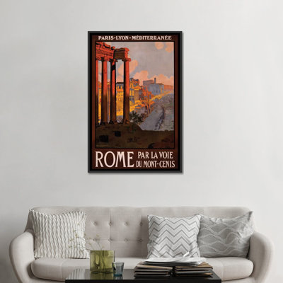 «Rome Travel Poster», reproduction d'impression sur toile