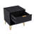 Dumbo 20" W Modern 1-Drawer Fluted Nightstand in Black-1302357700