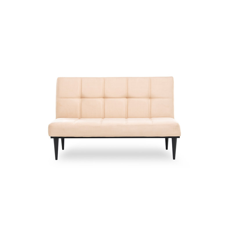 Canapé-lit rembourré 57,5 po, 100 % polyester crème