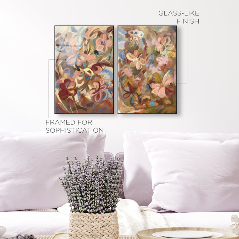 Moving Eden Set Set by Oliver Gal, 74"H x 50"W, Black Floater Frame