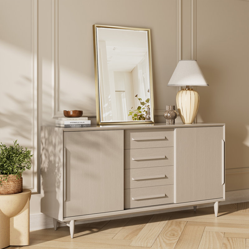 Miroir de salle de bain Lohoski, Doré, 36 po x 24 po