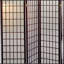 70" Tall 4-Panel Screen / Room Divider, Japanese Style With Cherry Finish