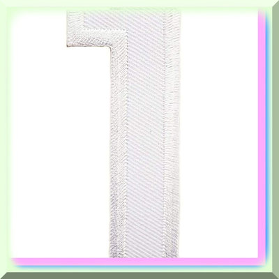 3-Inch White Applique Patch for Clothing and Accessories