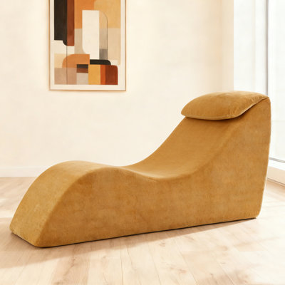 Chaise longue de yoga pour adulte, chaise longue de yoga (méridienne ergonomique, méridienne intérieure, coussin de tête, parfaite pour s'étirer, se masser et se détendre, utilisée dans le salon, la chambre à coucher, gris)