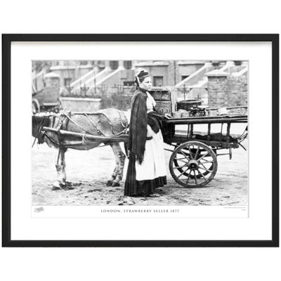 London, Strawberry Seller 1877 by Francis Frith - Single Picture Frame Print