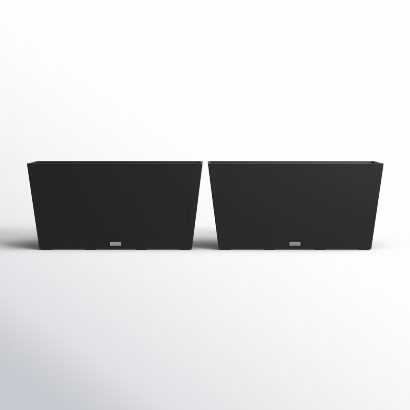 Pure Series Midori Planter, 19.75" H x 39.5" W x 12.5" D, 2, Black