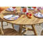 Round Teak Solid Wood Outdoor Patio Table - 120 cm W 120 cm D