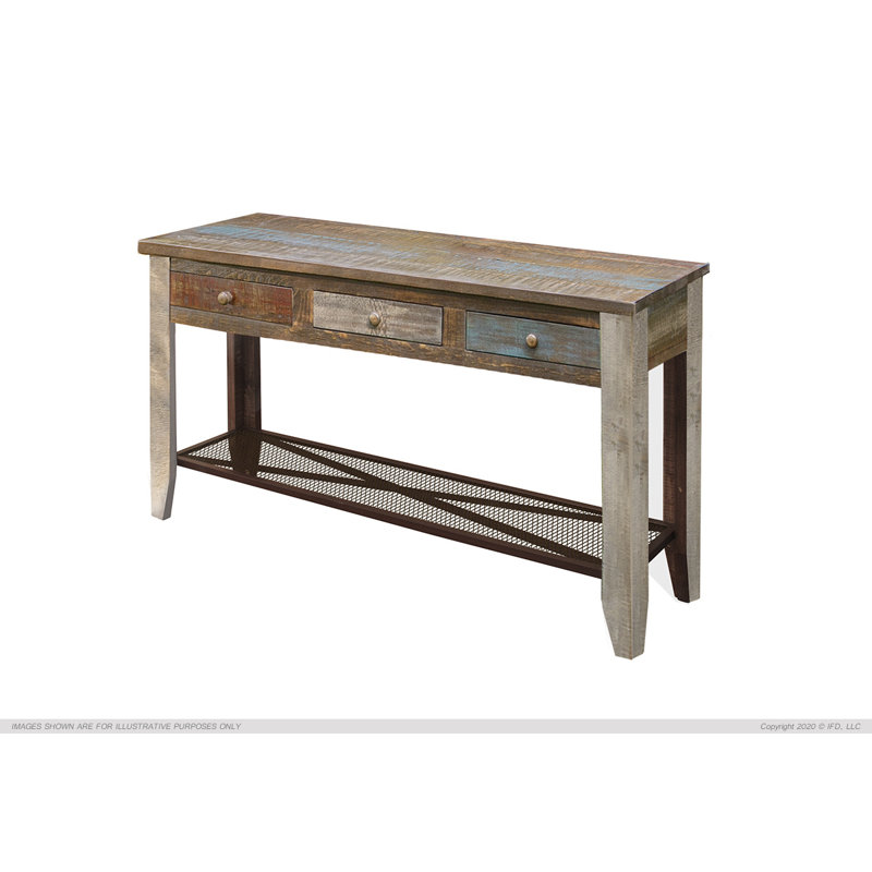 Console en bois massif Dodge Lupita