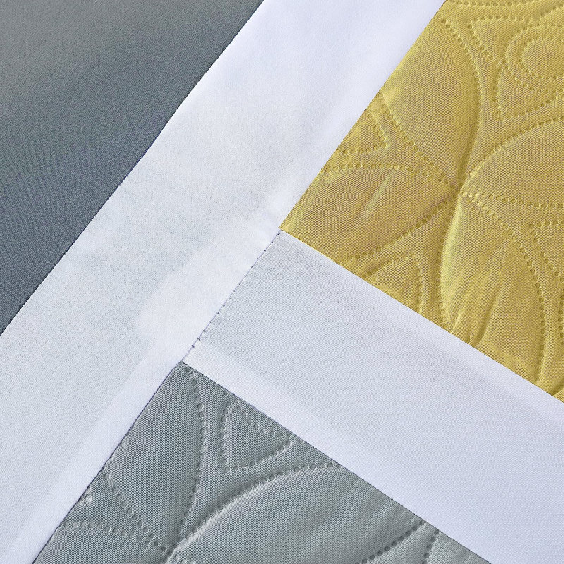 7-Piece Patchwork Bed in a Bag Comforter Set with Sheets, Queen Comforter + 6 Additional Pieces, Yellow/Gray