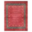 Hand Knotted Wool Southwestern Area Rug in Red
