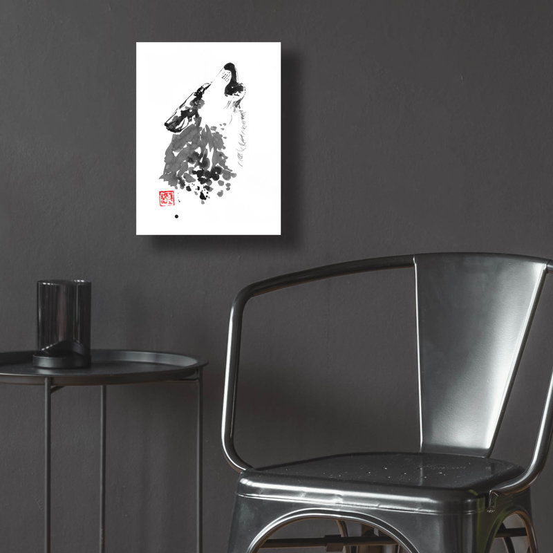 "Loup" par Pechane, H 16 po x l 12 po x P 0,13 po