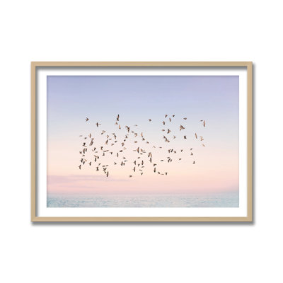 «Sunset Flight» par Kathrin Pienaar - reproduction de cadre photo sur bois
